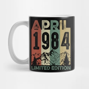 Vintage April 1984 Limited Edition 40th Birthday Gift For Men Women Mug